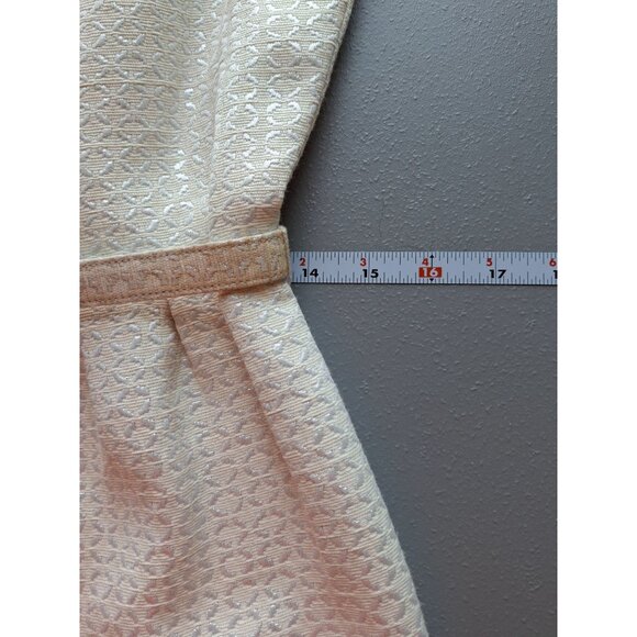 Tahari Womens Elegant Sheath Dress S White Sleeveless Belted Textured Minimalist - Picture 4 of 5